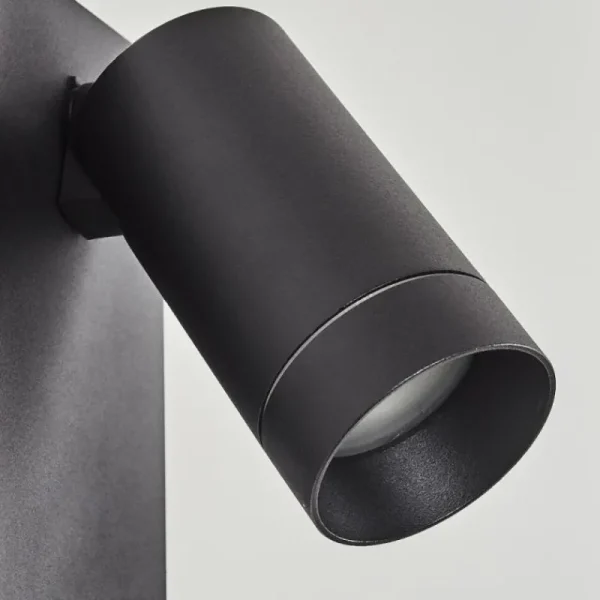 hofstein Applique murale d'extérieur Hakamken Noir, 2 lumières, Détecteur de mouvement* Lampes Modernes