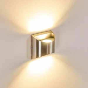 hofstein Applique murale d'extérieur Vano LED Nickel mat, 2 lumières* Lampes Modernes