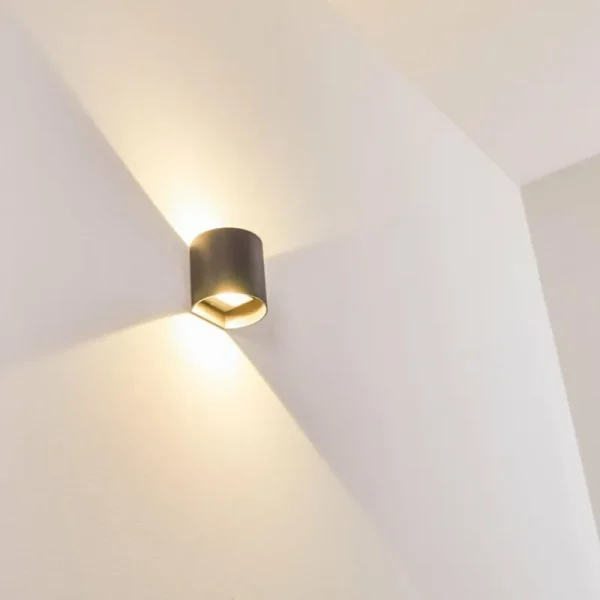 hofstein Applique murale d'extérieur Vikom LED Anthracite, 2 lumières* Lampes Modernes