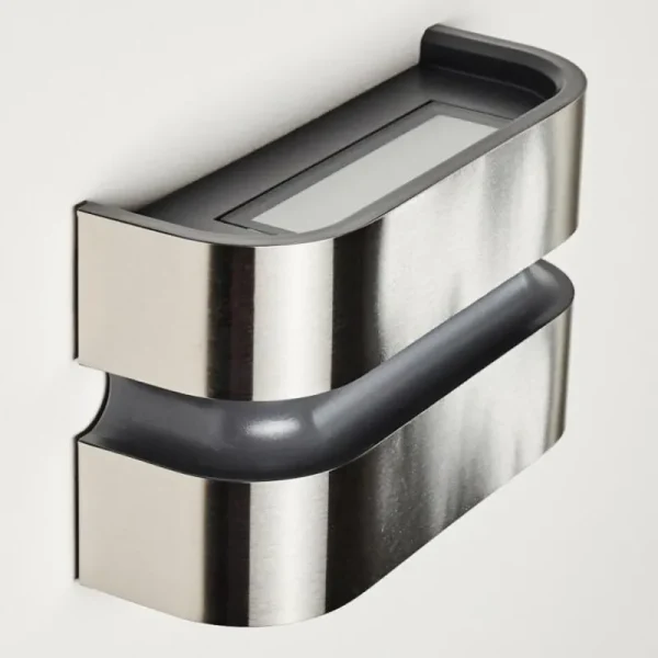 hofstein Applique murale d'extérieur Kolding LED Acier inoxydable, Noir, 1 lumière* Lampes Modernes
