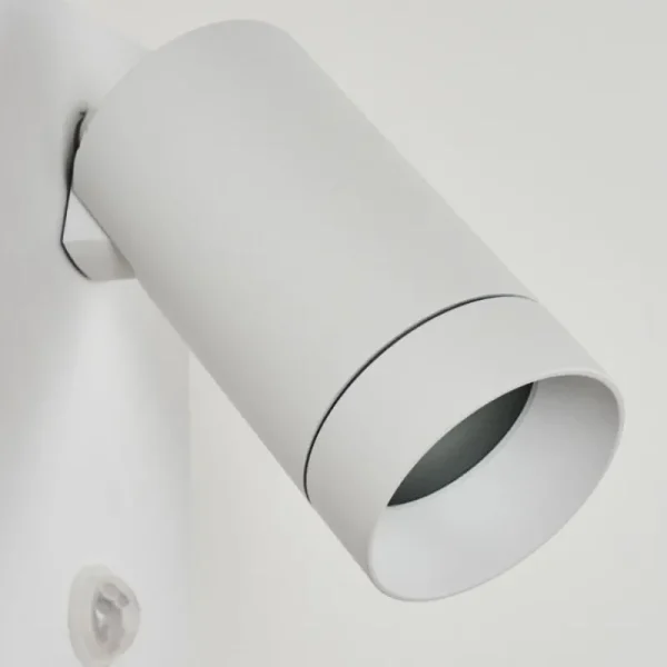 hofstein Applique murale d'extérieur Hakamken Blanc, 1 lumière, Détecteur de mouvement* Lampes Modernes