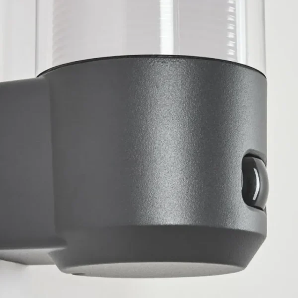 hofstein Applique murale d'extérieur Gondoyer Anthracite, 1 lumière, Détecteur de mouvement* Lampes Modernes