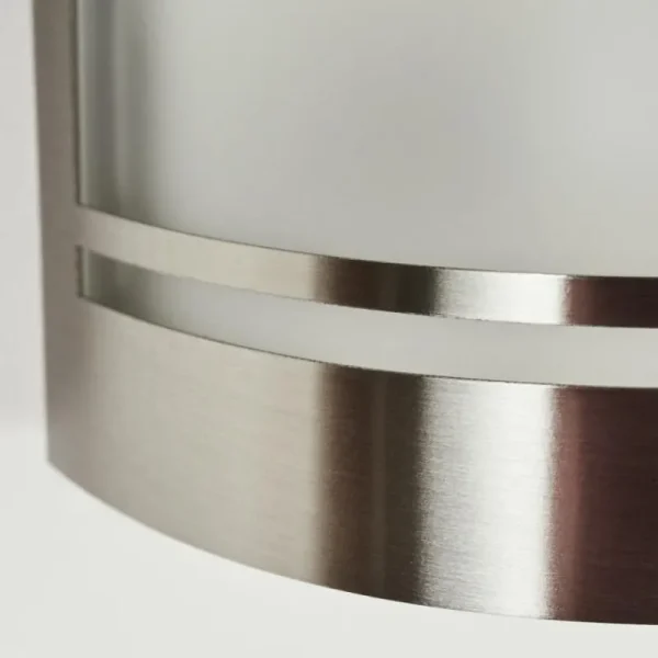 hofstein Applique murale d'extérieur Visnum Nickel mat, Blanc, 1 lumière* Lampes Modernes