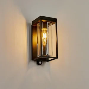 hofstein Applique murale d'extérieur Palanga LED Noir, 1 lumière, Détecteur de mouvement* Lampes Modernes