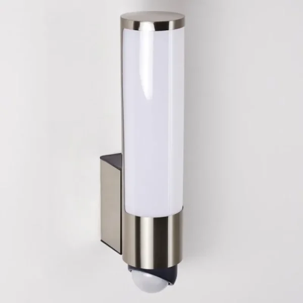 hofstein Applique murale d'extérieur Vasön LED Acier inoxydable, 1 lumière, Détecteur de mouvement* Lampes Modernes