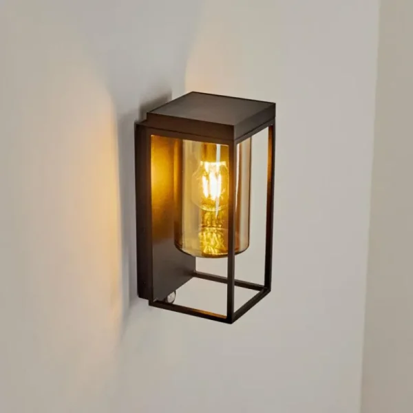 hofstein Applique murale d'extérieur Palanga LED Noir, 1 lumière, Détecteur de mouvement* Lampes Modernes