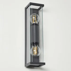 hofstein Applique murale d'extérieur Skeldegaard Anthracite, 2 lumières* Lampes Modernes