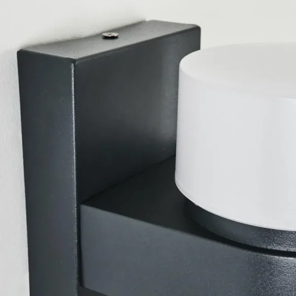hofstein Applique murale d'extérieur Tiarp LED Noir, 2 lumières, Détecteur de mouvement* Lampes Modernes