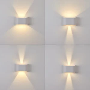 hofstein Applique murale d'extérieur Everton LED Blanc, 2 lumières* Lampes Modernes