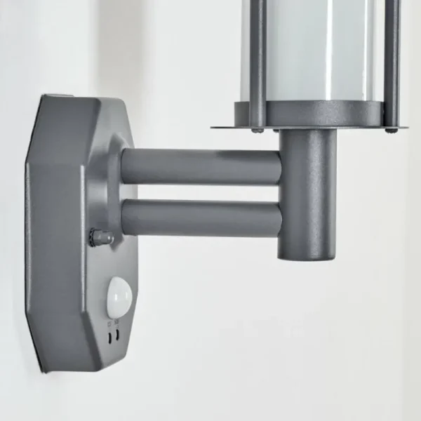 hofstein Applique murale d'extérieur Forli Anthracite, 1 lumière, Détecteur de mouvement* Lampes Modernes