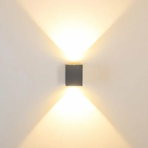 hofstein Applique murale d'extérieur Orsa LED Gris, 2 lumières* Lampes Modernes