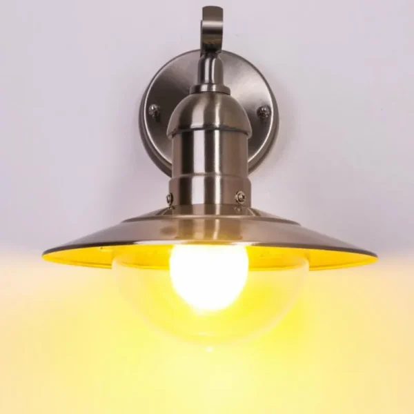 hofstein Applique murale d'extérieur Broni Acier inoxydable, 1 lumière* Lampes Modernes
