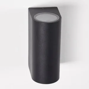 hofstein Applique murale d'extérieur Komoren LED Noir, 2 lumières* Lampes Modernes