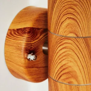 hofstein Applique murale d'extérieur Tenvik Brun, Couleur bois, 2 lumières* Lampes Modernes