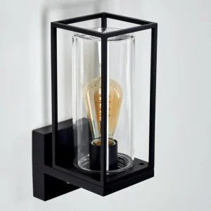 hofstein Applique murale d'extérieur Palanga Noir, 1 lumière, Détecteur de mouvement* Lampes Modernes