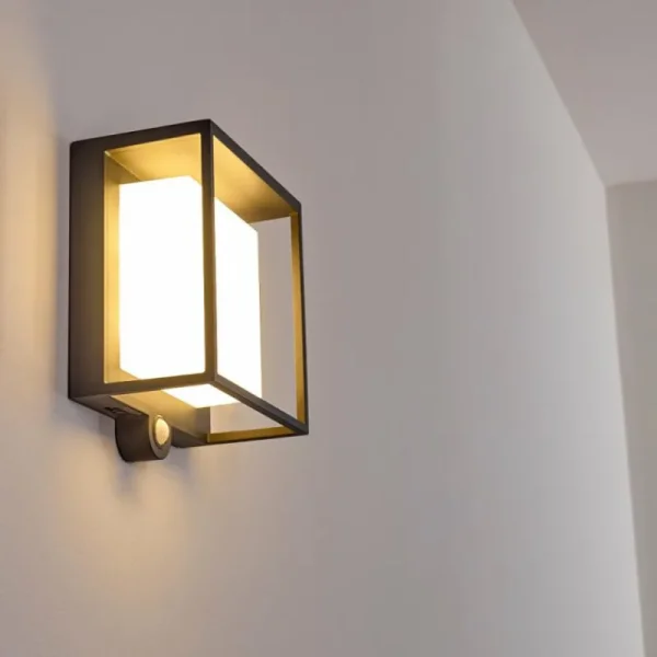 hofstein Applique murale d'extérieur Lansing LED Anthracite, 1 lumière, Détecteur de mouvement* Lampes Modernes