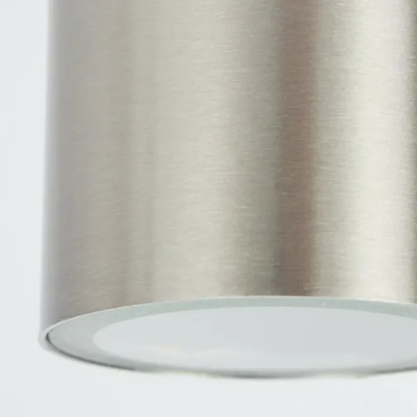 hofstein Applique murale d'extérieur Bessiebelle Acier inoxydable, 2 lumières, Détecteur de mouvement* Lampes Modernes