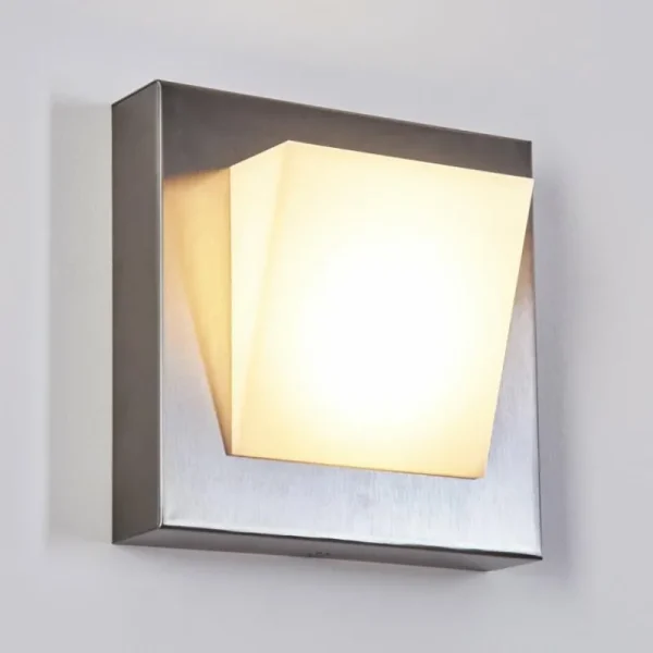 hofstein Applique murale d'extérieur Stearns LED Nickel mat, 1 lumière* Lampes Modernes