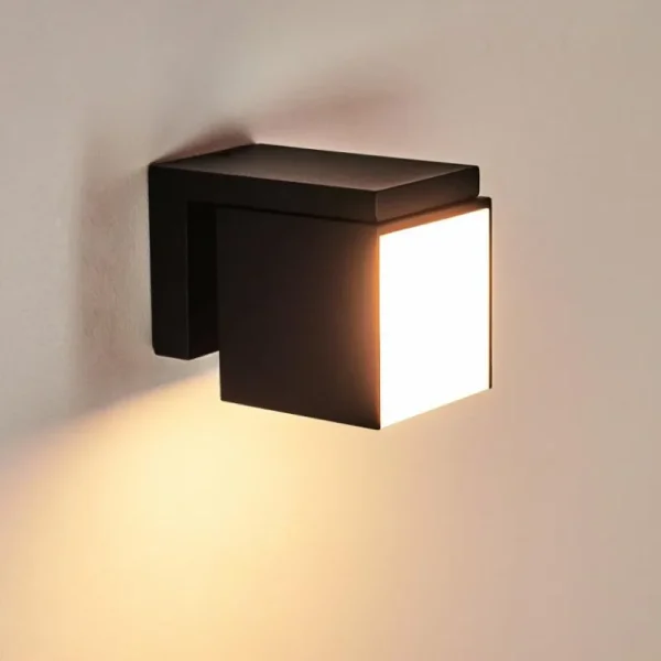 hofstein Applique murale d'extérieur Swanek LED Noir, 1 lumière* Lampes Modernes