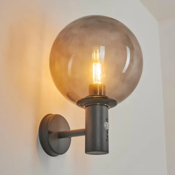 hofstein Applique murale d'extérieur Bostarenga Anthracite, 1 lumière, Détecteur de mouvement* Lampes Modernes