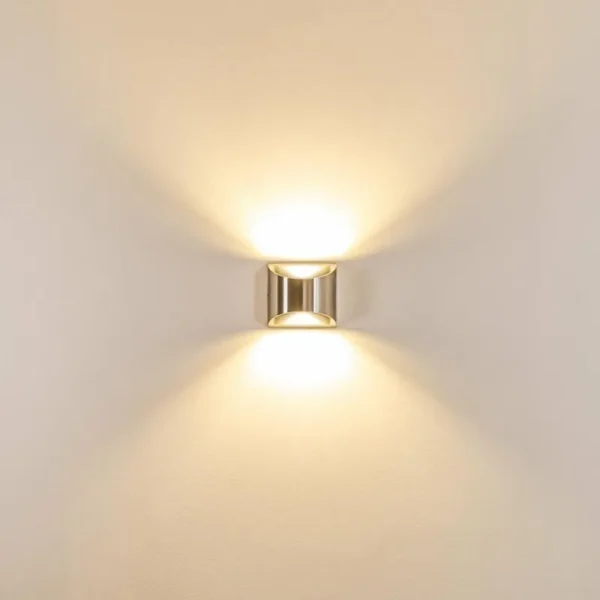 hofstein Applique murale d'extérieur Vano LED Nickel mat, 2 lumières* Lampes Modernes