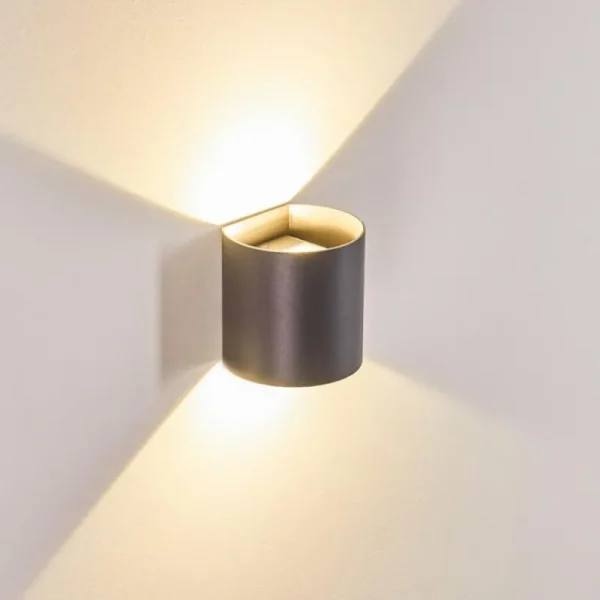 hofstein Applique murale d'extérieur Vikom LED Anthracite, 2 lumières* Lampes Modernes