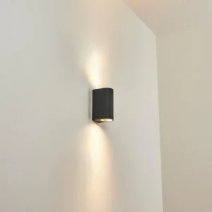 hofstein Applique murale d'extérieur Skaabu Noir, Blanc, 2 lumières* Lampes Modernes