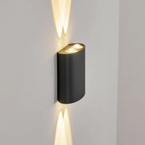 hofstein Applique murale d'extérieur Oiba LED Gris, 1 lumière* Lampes Modernes