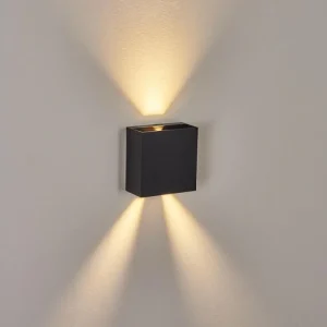 hofstein Applique murale d'extérieur Spidern LED Noir, 1 lumière* Lampes Modernes