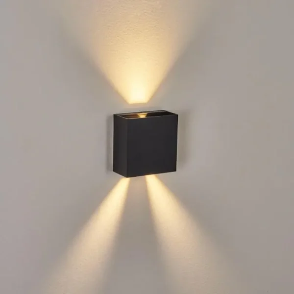 hofstein Applique murale d'extérieur Spidern LED Noir, 1 lumière* Lampes Modernes