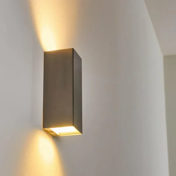 hofstein Applique murale d'extérieur Bogachiel LED Acier brossé, 1 lumière* Lampes Modernes