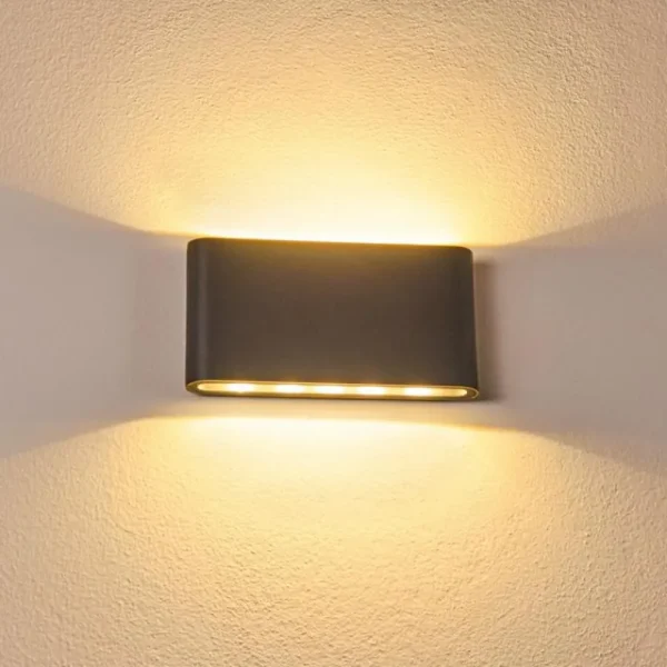 hofstein Applique murale d'extérieur Tinglev LED Anthracite, 2 lumières* Lampes Modernes