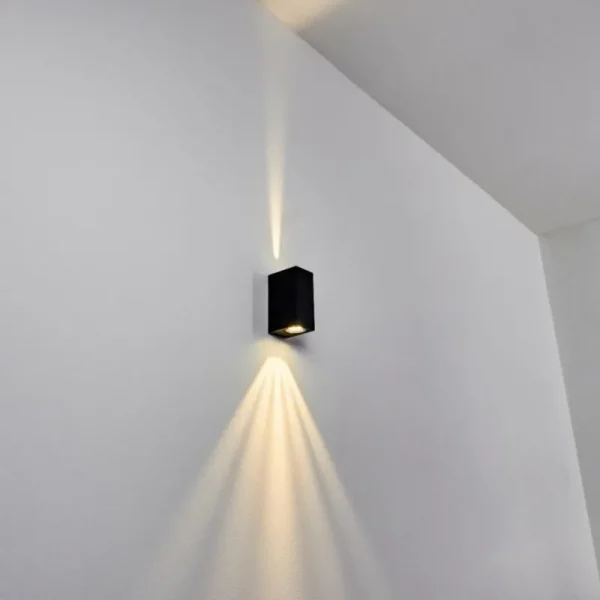 hofstein Applique murale d'extérieur Komoren LED Noir, 2 lumières* Lampes Modernes