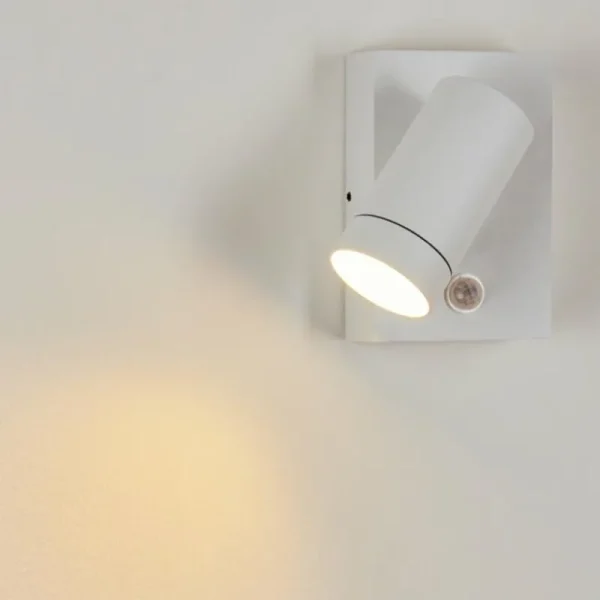 hofstein Applique murale d'extérieur Hakamken Blanc, 1 lumière, Détecteur de mouvement* Lampes Modernes