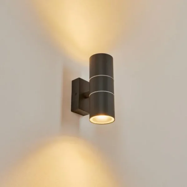 hofstein Applique murale d'extérieur Simola Anthracite, 2 lumières* Lampes Modernes