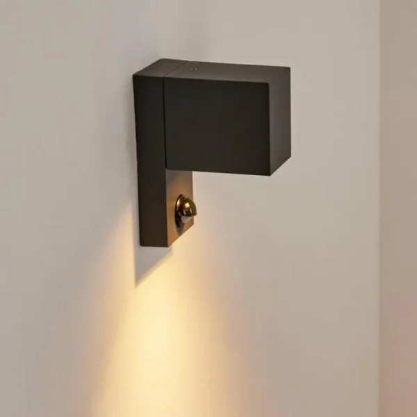 hofstein Applique murale d'extérieur Kingstown Anthracite, Transparent, 1 lumière, Détecteur de mouvement* Lampes Modernes