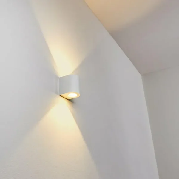 hofstein Applique murale d'extérieur Mora LED Blanc, 2 lumières* Lampes Modernes