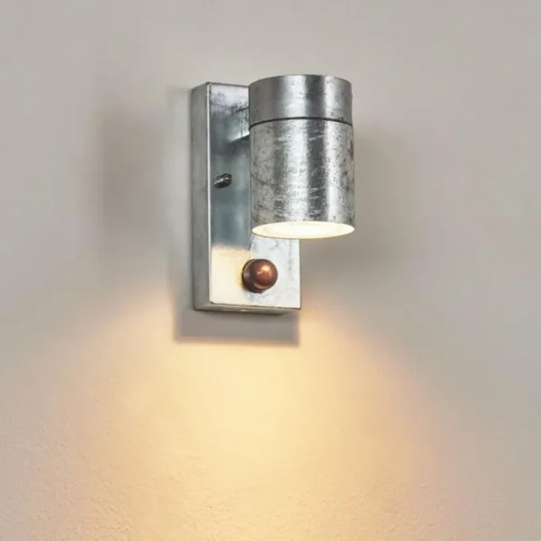 hofstein Applique murale d'extérieur Bessiebelle Zingué, 1 lumière, Détecteur de mouvement* Lampes Modernes