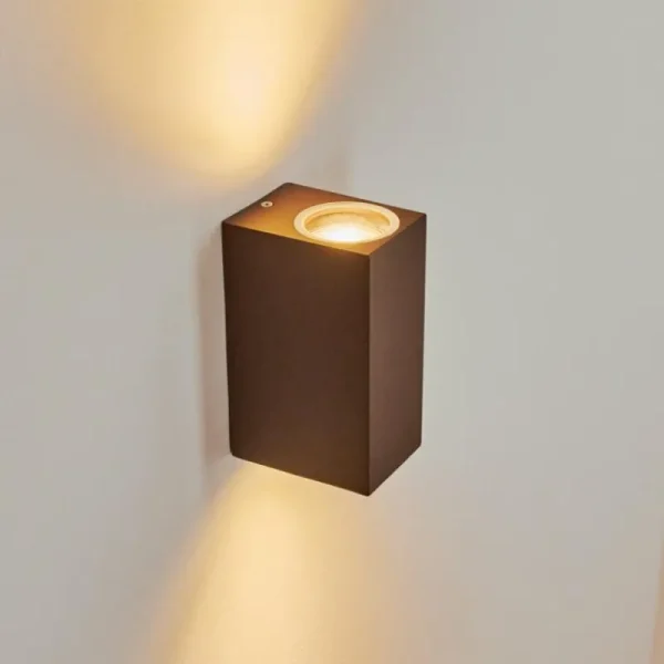 hofstein Applique murale d'extérieur Kingstown Rouille, 2 lumières* Lampes Modernes