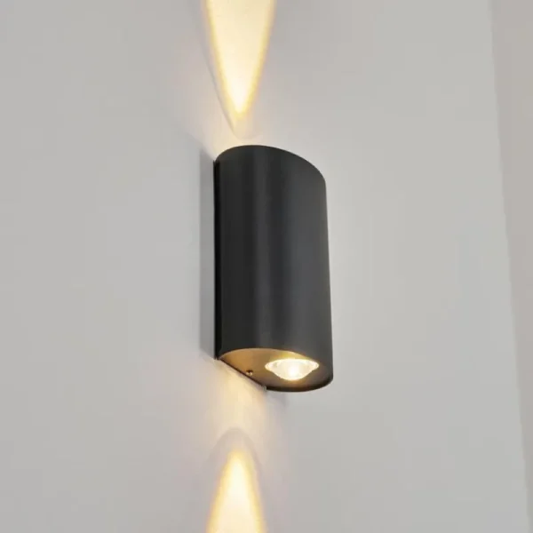 hofstein Applique murale d'extérieur Oiba LED Gris, 1 lumière* Lampes Modernes