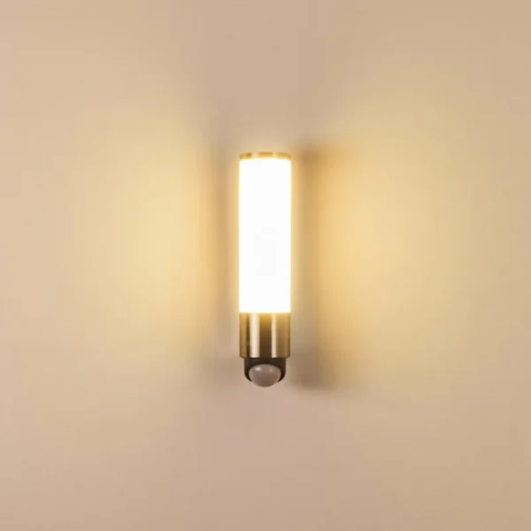 hofstein Applique murale d'extérieur Vasön LED Acier inoxydable, 1 lumière, Détecteur de mouvement* Lampes Modernes