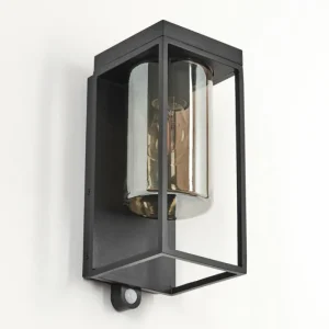 hofstein Applique murale d'extérieur Palanga LED Noir, 1 lumière, Détecteur de mouvement* Lampes Modernes