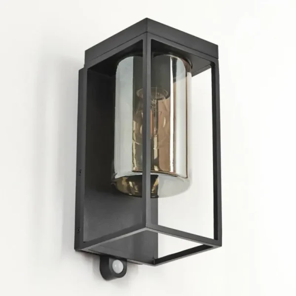 hofstein Applique murale d'extérieur Palanga LED Noir, 1 lumière, Détecteur de mouvement* Lampes Modernes