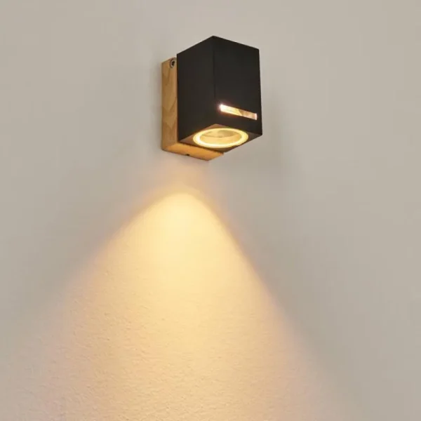 hofstein Applique murale d'extérieur Auchac Couleur bois, Écru, 1 lumière* Lampes Modernes