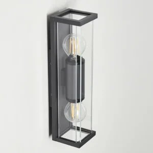 hofstein Applique murale d'extérieur Skeldegaard Anthracite, 2 lumières* Lampes Modernes