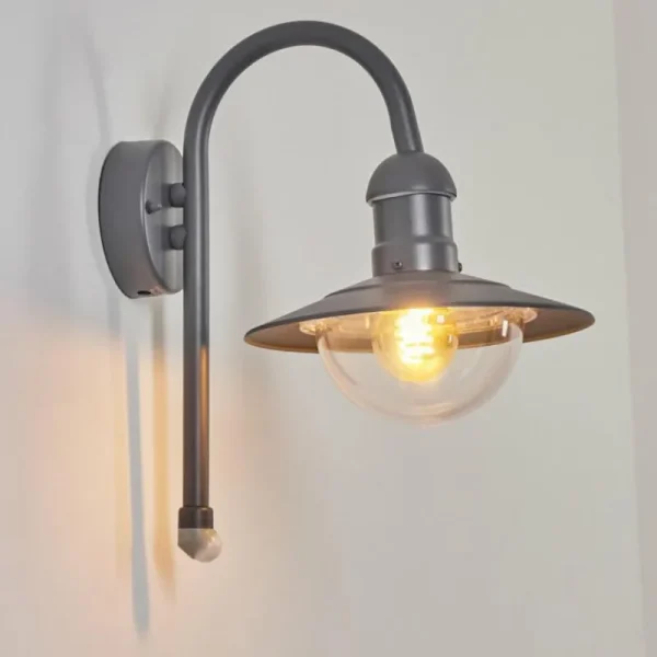 hofstein Applique murale d'extérieur Elima Anthracite, 1 lumière, Détecteur de mouvement* Lampes Modernes