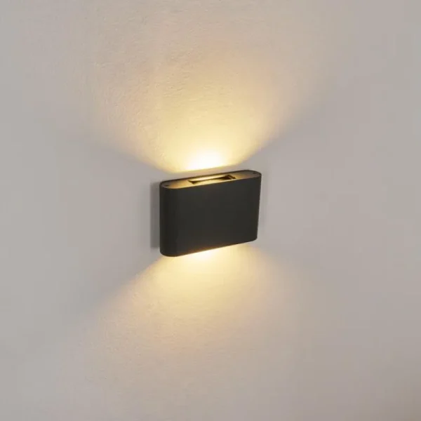 hofstein Applique murale d'extérieur Trapatrapa LED Anthracite, 2 lumières* Lampes Modernes