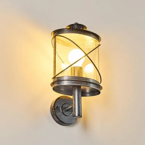 hofstein Applique murale d'extérieur Chamesol Brun, Argenté, 1 lumière* Lampes Modernes