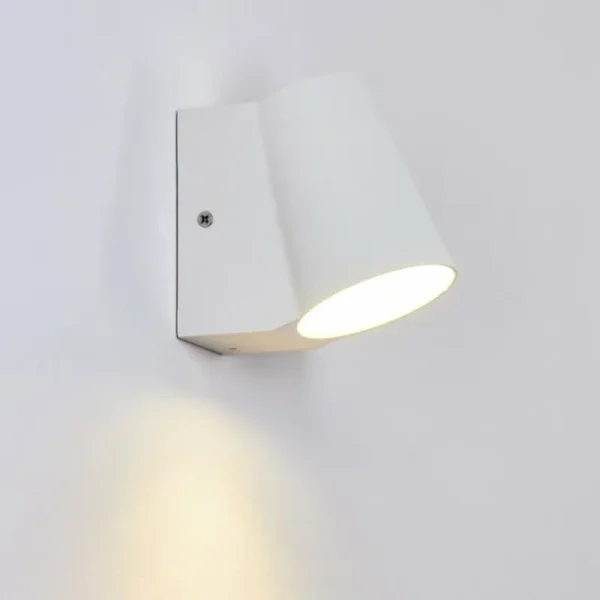 hofstein Applique murale d'extérieur Swisher LED Blanc, 1 lumière* Lampes Modernes