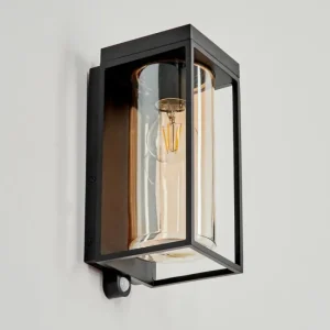 hofstein Applique murale d'extérieur Palanga LED Noir, 1 lumière, Détecteur de mouvement* Lampes Modernes